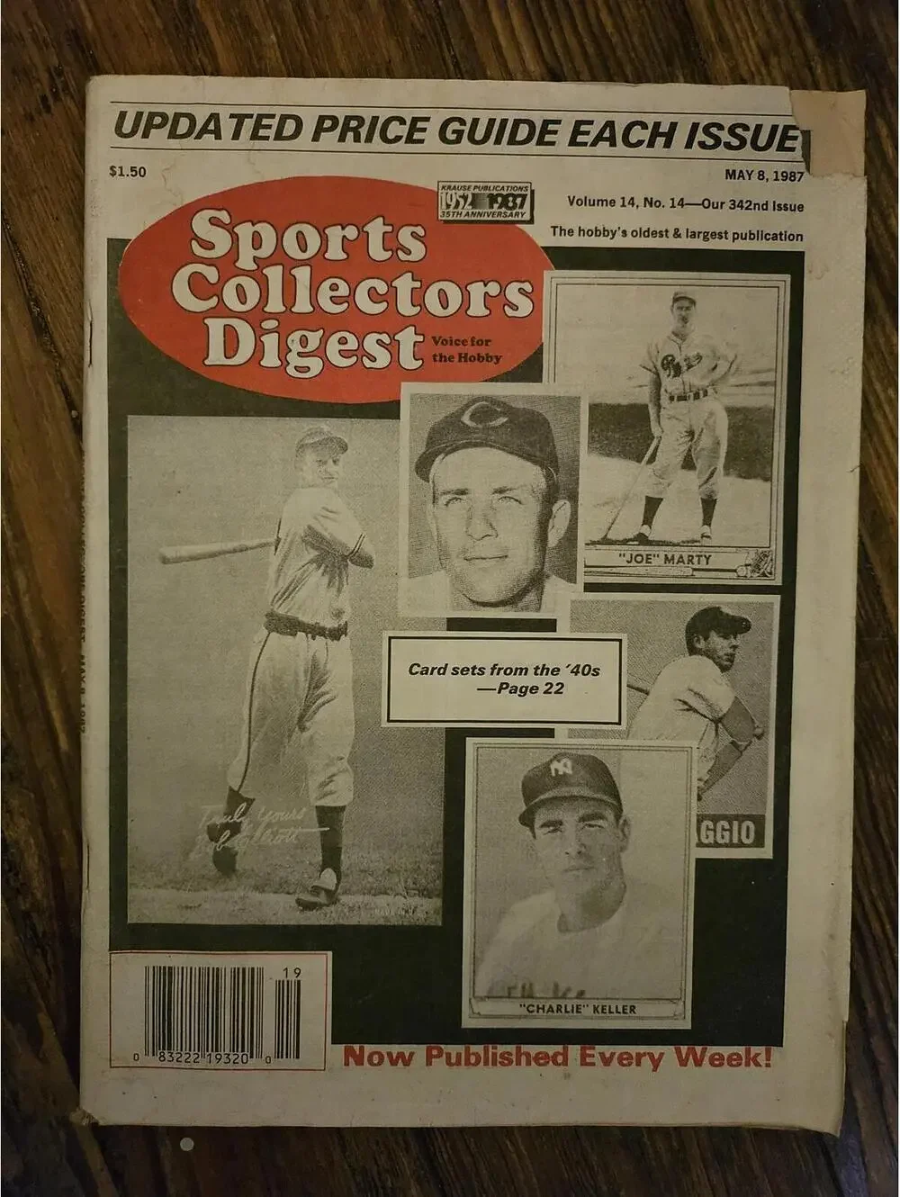 Sports Collectors Digest - May 8, 1987 issue - 1940s cards - Joe DiMaggio